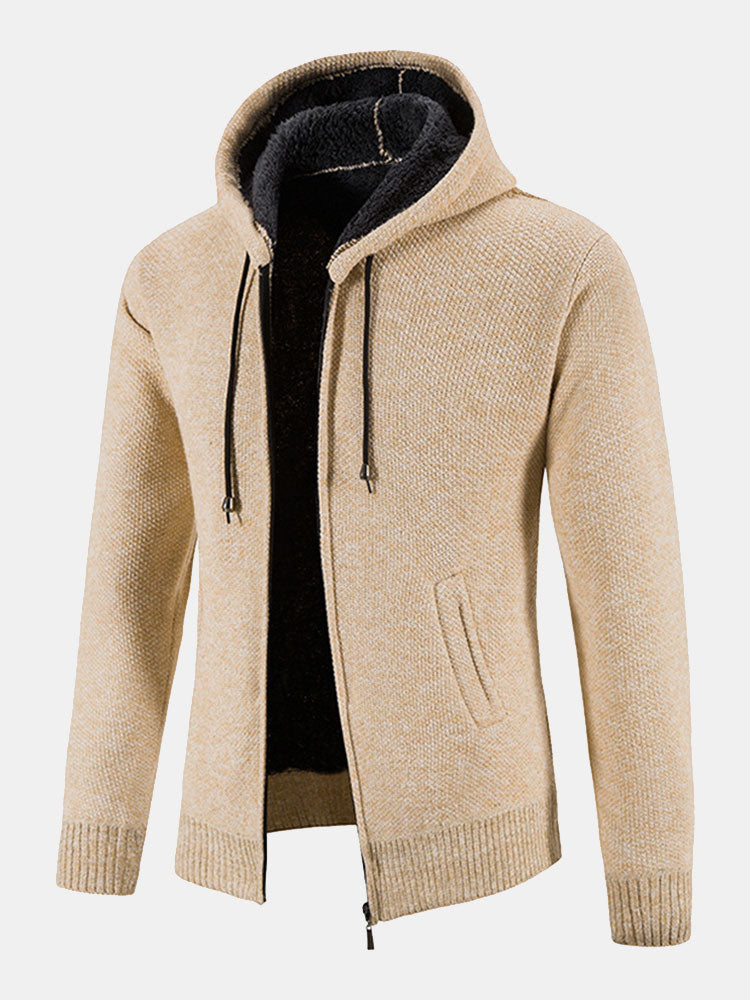 Homme Zip Up Hooded Sweater