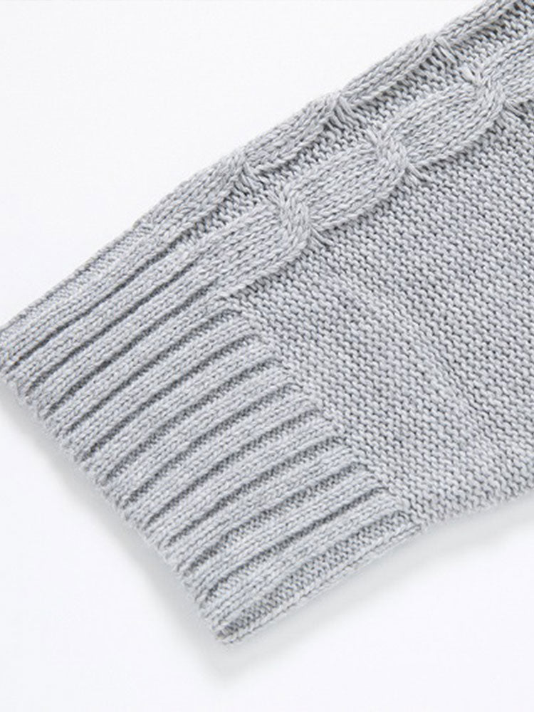 Detachable Scarf Neck Sweater