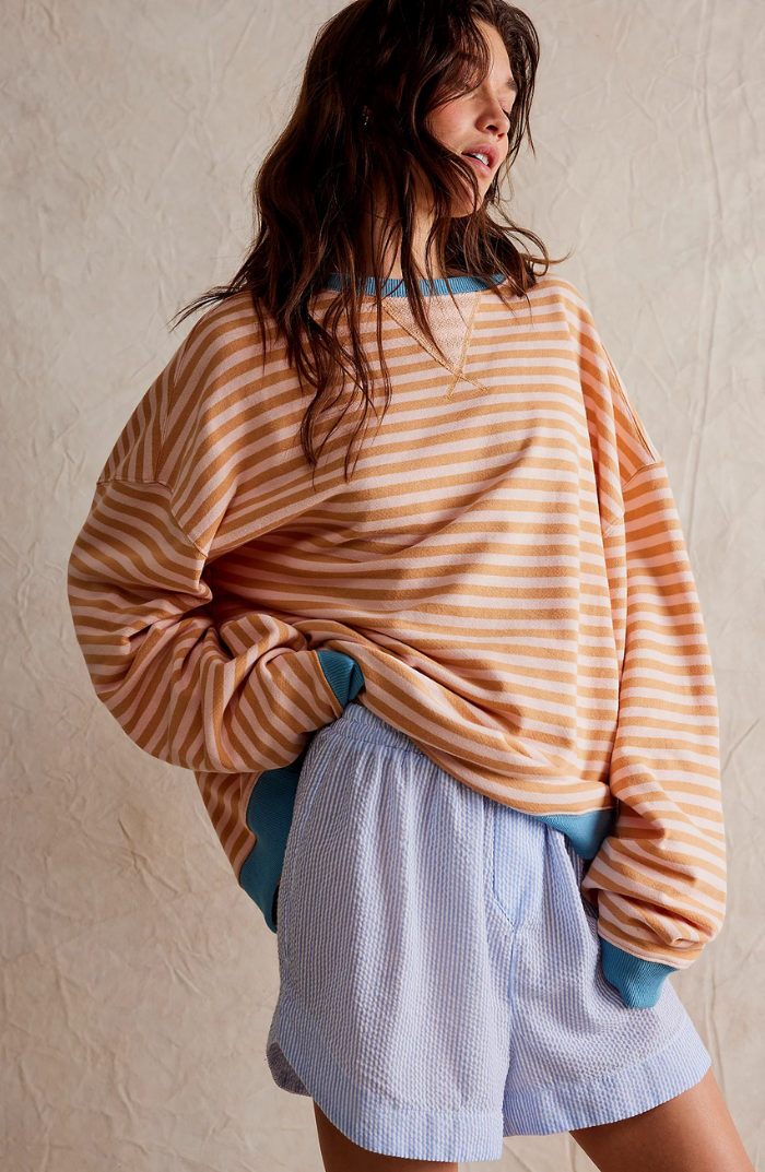 Mana | Pull-over oversize rayé