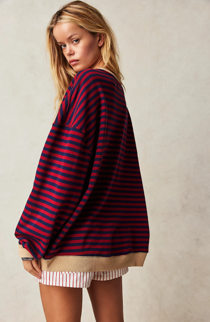 Mana | Pull-over oversize rayé