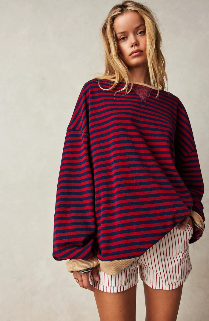 Mana | Pull-over oversize rayé