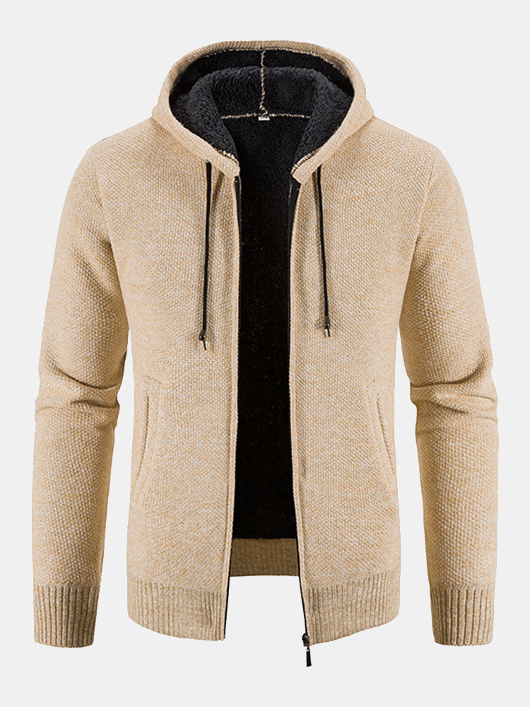 Homme Zip Up Hooded Sweater