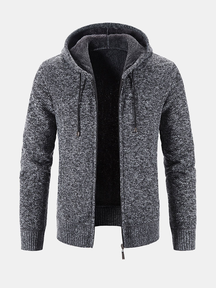 Homme Zip Up Hooded Sweater