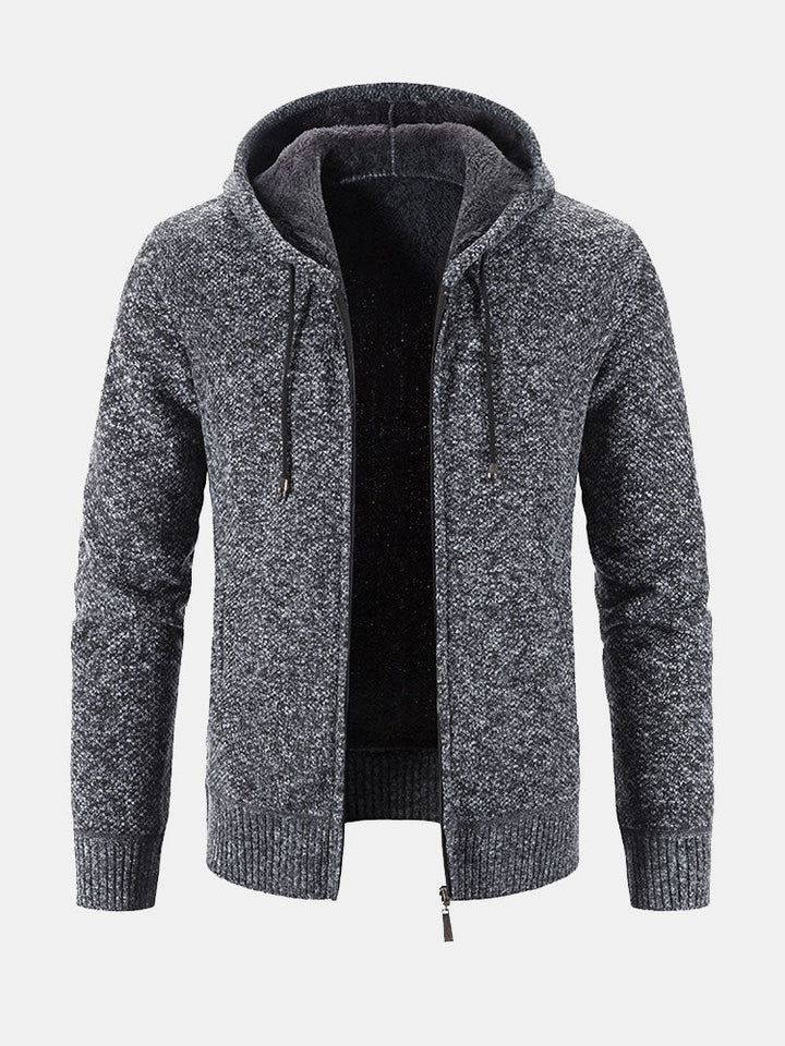 Homme Zip Up Hooded Sweater