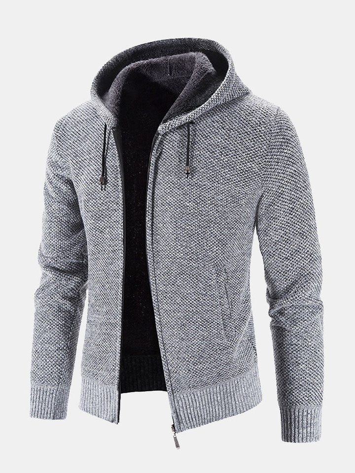 Homme Zip Up Hooded Sweater