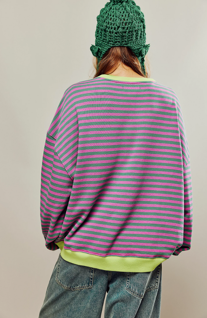 Mana | Pull-over oversize rayé