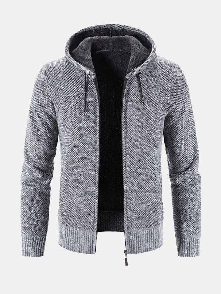 Homme Zip Up Hooded Sweater