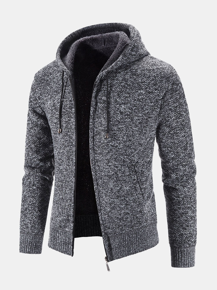 Homme Zip Up Hooded Sweater