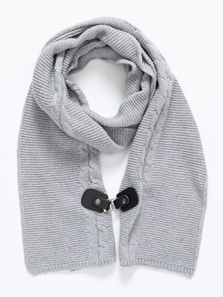 Detachable Scarf Neck Sweater