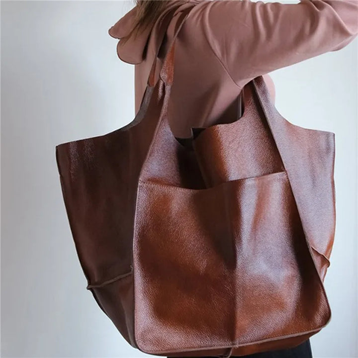 MILLICENT | SAC FOURRE-TOUT EN CUIR SURDIMENSIONNÉ