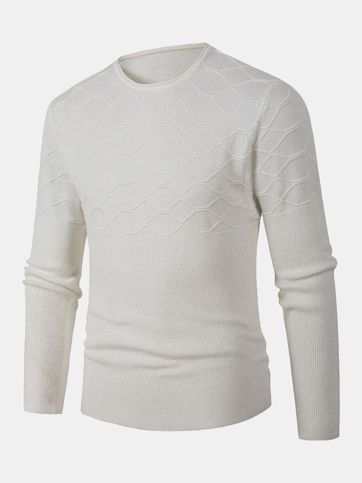 Slim Fit Crew Neck Knitted Sweater