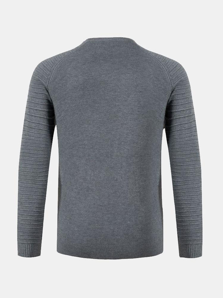 Slim Fit Raglan Sleeve Crew Neck Sweater