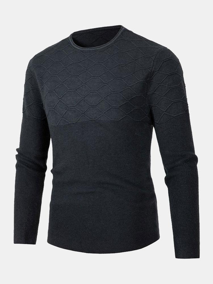 Slim Fit Crew Neck Knitted Sweater