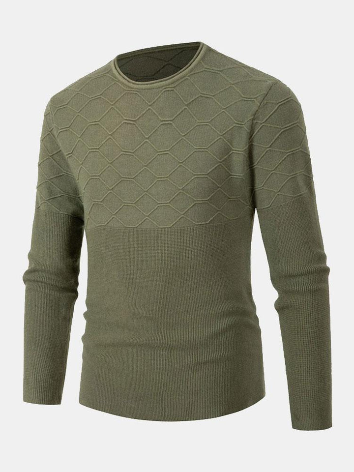 Slim Fit Crew Neck Knitted Sweater