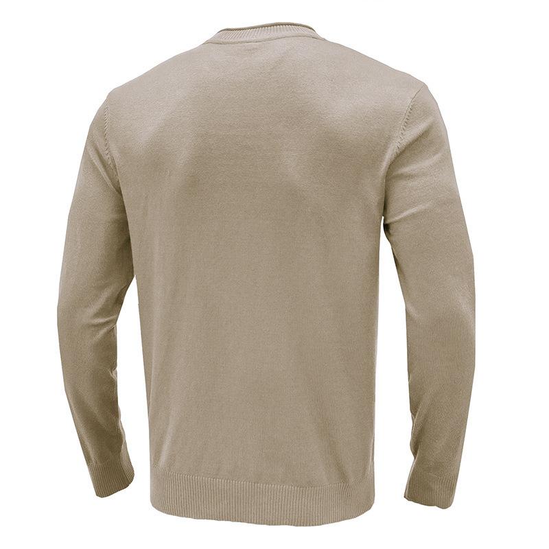 Men's Solid Round Neck Casual Sweater