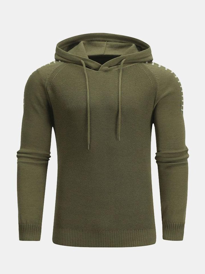 Slim Fit Raglan Sleeve Hooded Sweater