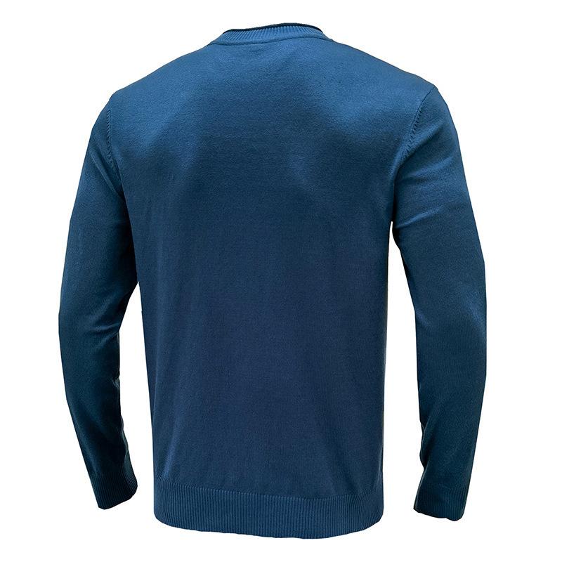 Men's Solid Round Neck Casual Sweater