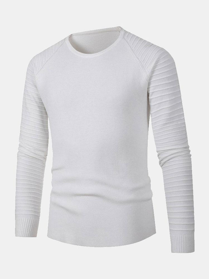 Slim Fit Raglan Sleeve Crew Neck Sweater