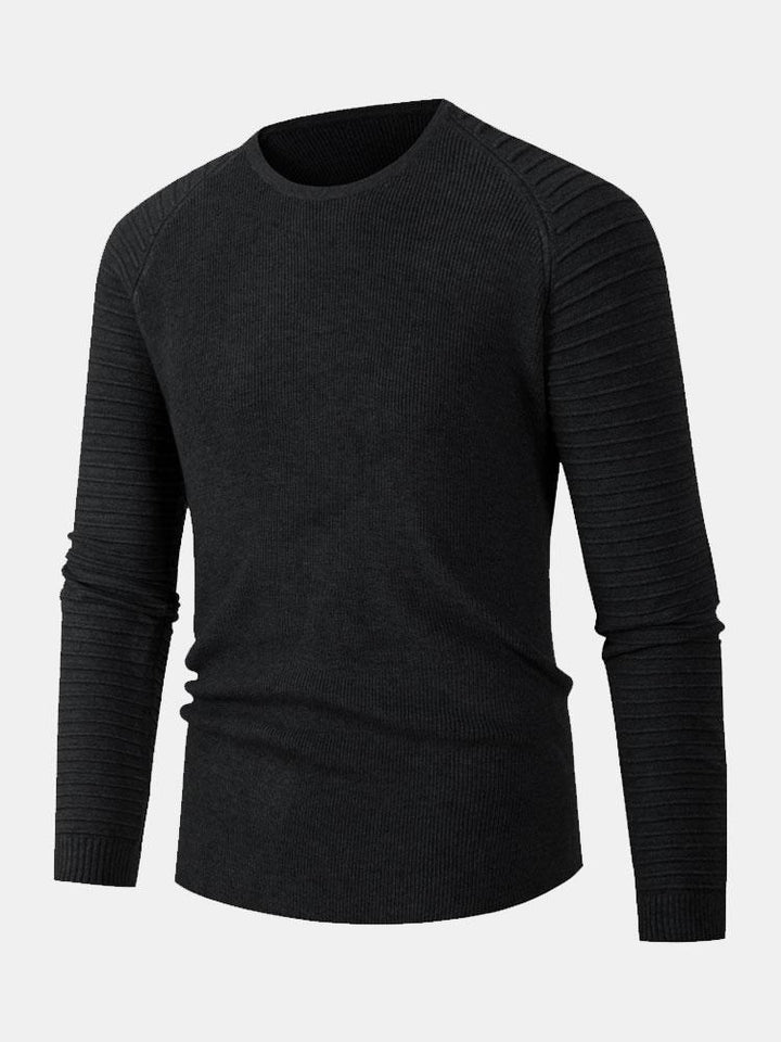 Slim Fit Raglan Sleeve Crew Neck Sweater