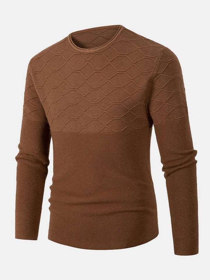 Slim Fit Crew Neck Knitted Sweater