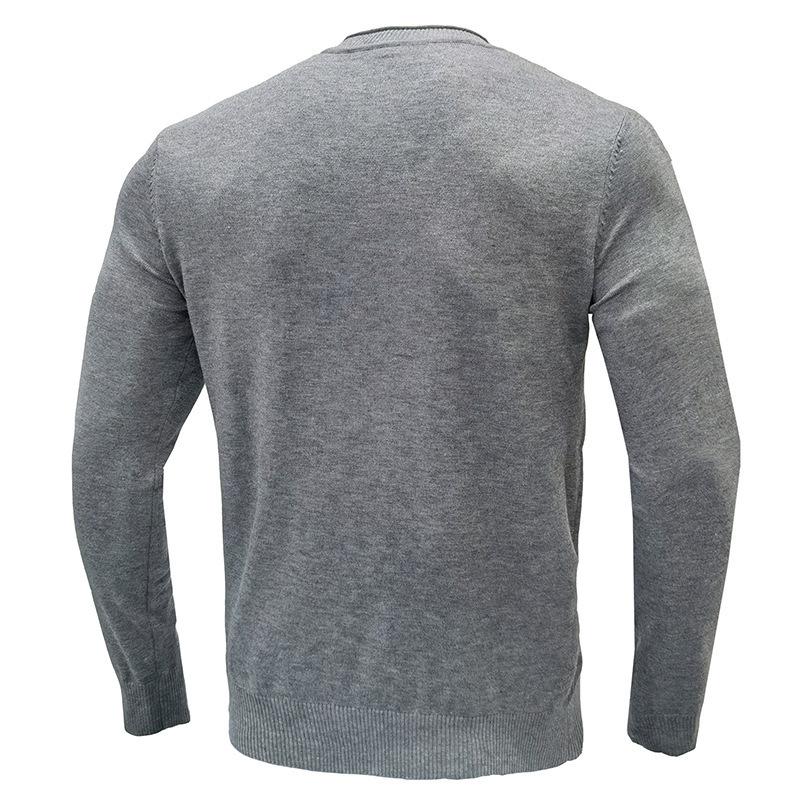 Men's Solid Round Neck Casual Sweater