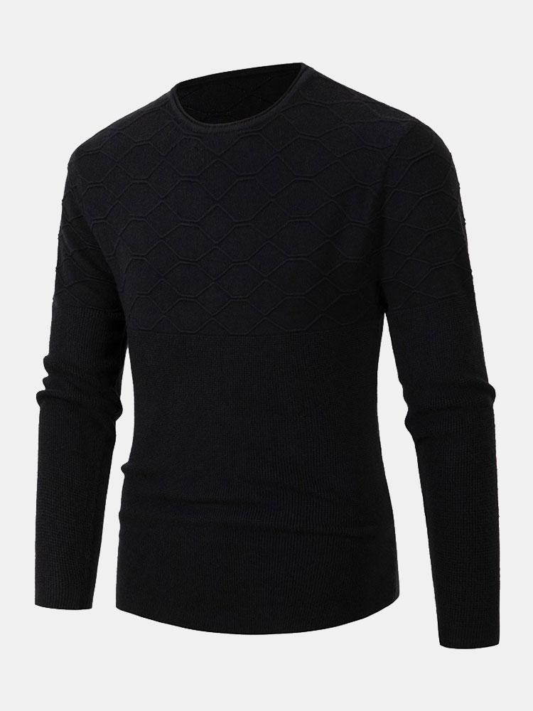 Slim Fit Crew Neck Knitted Sweater