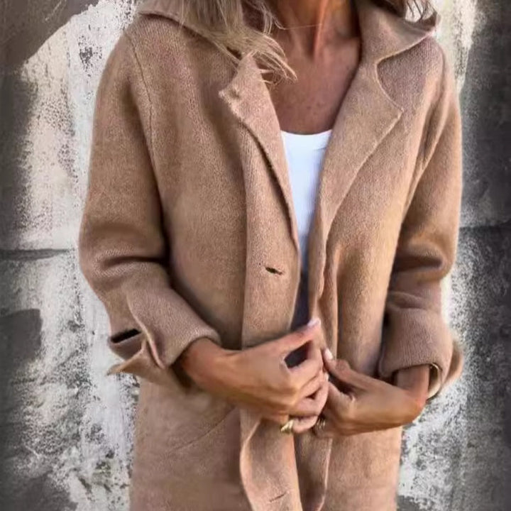 Margaret™ | Veste mi-longue unicolore confortable