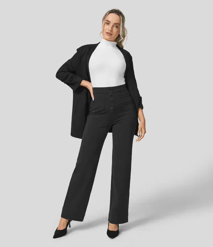 Blythe | Pantalon élastique taille haute | 1+1 GRATUIT